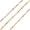 Ion Plating(IP) 304 Stainless Steel Bone Link Chains, Soldered, Textured, with Spool, Golden, 14.5x1x1mm, Ring: 2mm, about 10m/roll