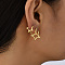 Star Alloy & Brass Hoop Earrings, Golden, 13~17mm, about 3pcs/set