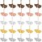 SUPERFINDINGS 150Pcs 6 Colors Brass Maple Leaf Charms 11x14mm Metal Leaf Charms Cannabis Tree Leaves Pendant Autumn Fall Leaf with Storage Box for Necklace Bracelet Making,Hole: 1.4mm