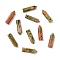Natural Unakite Pointed Pendants, Faceted, Bullet, 30~33x8~9mm, Hole: 1.4~1.6mm