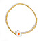 1Pc Bohemian Summer Glass Seed Beaded Bracelets, Shell Beads Bracelets for Women, Flower, Inner Diameter: 6-7/8 inch(17.5cm)