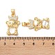 Латунные микропаве прозрачные подвески с фианитом KK-B083-40B-G-3