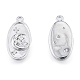 Латунные микропаве прозрачные подвески с фианитом KK-N216-573P-1