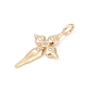 Подвески из латуни с прозрачным фианитом KK-Q096-07A-G-2