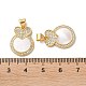 Латунные микропаве прозрачные подвески с фианитом KK-B083-16G-04-3