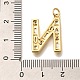 Латунные микропаве прозрачные подвески с фианитом KK-G521-01G-N-3