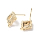 Латунные серьги-гвоздики из циркония KK-E107-16G-2