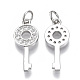 Латунные микропаве прозрачные подвески с фианитом KK-N227-16P-NF-2