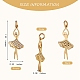 Подвески из кубического циркония с покрытием из латуни KK-SZ0005-95-7