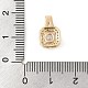 Латунные микропаве прозрачные подвески с фианитом KK-R219-35G-3