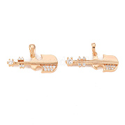 Латунные микропаве прозрачные подвески с фианитом KK-T062-88G-NF