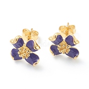 Серьги-гвоздики из латуни EJEW-J101-22G-02