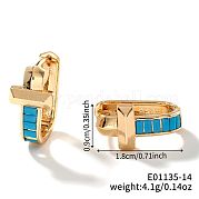 Геометрические серьги-кольца из латуни в форме буквы U для женщин SW5755-14