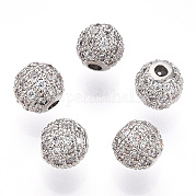 Стойки обшивки латунь кубического циркония бусы ZIRC-S001-6mm-A03