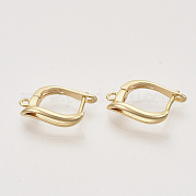 Латунные серьги-кольца с застежкой сзади KK-T048-031G-NF