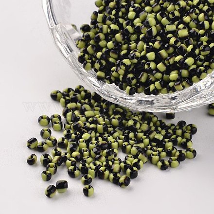 12/0 непрозрачные цвета просачиваться стеклянные бусины SEED-M008-C16-1