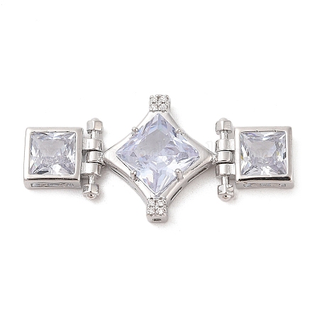 Латунные микропаве прозрачные многонитевые звенья из циркония KK-S388-33P-1