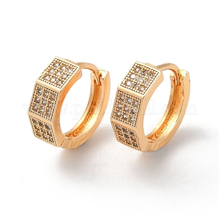 Серьги-кольца из латуни со стразами EJEW-K256-64KCG-1
