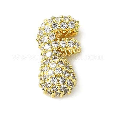 Подвески из латуни с покрытием из прозрачного кубического циркония KK-S378-01G-F-1