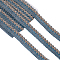 Polyester Braided Ribbons, DIY Crafts, for Curtain, Clothing, Sofa Decoration, Steel Blue, 7/8 inch(23mm), about 13.12 Yards(12m)/Card