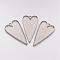 Tibetan Style Alloy Big Pendant Cabochon Settings, Plain Edge Bezel Cups, Lead Free & Cadmium Free & Nickel Free, Heart, Platinum, Tray: 40x25.5mm, 53.5x30x4mm