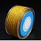Round Nylon Cords, Milan Cords/Twisted Cords, Goldenrod, 2.5mm, about 10.93 yards(10m)/roll
