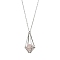 Brass Macrame Pouch Empty Stone Holder for Pendant Necklaces Making, 304 Stainless Steel Cable Chain Necklace, Platinum, 18 inch(45.7cm)