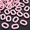 Opaque Acrylic Linking Rings, Quick Link Connectors, For Jewelry Chains Making, Frosted, Oval, Pink, 19.5x15x5mm, Inner Diameter: 6x11
mm