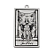 Non-Tarnish 201 Stainless Steel Pendants, Laser Engraved Pattern, Tarot Card Pendants, Justice XI, 40x24x1mm, Hole: 2mm