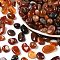 Dyed & Heated Natural Agate Beads, No Hole, Nuggets, Red, 12~16mm