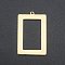 201 Stainless Steel Pendants, Laser Cut, Hollow, Rectangle, Golden, 34x22x1mm, Hole: 1.6mm
