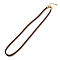 Nylon Milan Cord Necklace Making, with Brass Findings and Stainless Steel Claw Lobster Clasps, Golden, Long-Lasting Plated, Sienna, 17.91~18.31 inch(45.5~46.5cm)