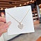 Stainless Steel Cable Chain Necklaces, Rhinestone Pendant Necklaces, Heart, 8.27~19.69 inch(21~50cm)