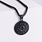 Vintage Constellation Moon Sun Stainless Steel Pendant Punk Necklaces, Black