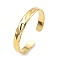 304 Stainless Steel Cuff Bangles, Grooved Plain Bangles, Golden, Inner Diameter: 2-1/8 inch(5.3cm)