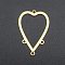 201 Stainless Steel Chandelier Components Links, 4 Loop Links, Laser Cut, Heart, Golden, 32x21.5x1mm, Hole: 1.6mm