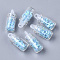 Glass Wishing Bottle Pendant Decorations, with Star Glitter Sequins/Paillette inside, with Plastic Plug, Light Sky Blue, 24.5x10mm, Hole: 2mm