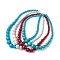 Dyed Synthetic Turquoise Graduated Beaded Necklaces, with Iron Clasps, Mixed Color, 20.28 inch(51.5cm)