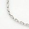 Tarnish Resistant Unisex Casual Style 304 Stainless Steel Box Chain Necklaces, with Lobster Claw Clasps, Stainless Steel Color, 17.7 inch(45cm)