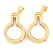 Rack Plating Brass Locket Pendants, with Plastic, Cadmium Free & Lead Free, Long-Lasting Plated, Real 18K Gold Plated, 26x16x6mm, Hole: 4x3mm