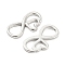 Tarnish Resistant 304 Stainless Steel Connector Charms, Infinity Links with Heart, Stainless Steel Color, 22x11.5x1.8mm