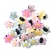 AHADEMAKER 24Pcs 6 Colors Resin Shoelace Charms, Detachable Buckle Clips, Sakura, Mixed Color, 26.5x25.5x14.8mm, 4pcs/color