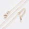 Long-Lasting Plated Brass Cable Chains Necklaces, with Lobster Claw Clasp, Nickel Free, Heart, Real 18K Gold Plated, 18.1 inch (46cm), 2mm, Heart Link: 3x2x0.7mm