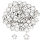 304 Stainless Steel Bead Caps, Flower, 5-Petal, Stainless Steel Color, 100pcs/box