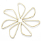 Alloy Pendants, Triangle, Light Gold, 36x15x1.5mm, Hole: 1mm