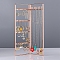 Foldable Iron Screen Earring Stands, 2 Panel Jewelry Organizer Rack for Earrings Necklaces Storage, Rectangle, Rose Gold, 18x28x0.8cm