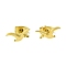 Cute Little Animal Theme 304 Stainless Steel Stud Earrings, Pigeon, 4.5x11.5mm