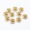 Brass Spacer Beads, Nickel Free, Rondelle, Raw(Unplated), 8x4mm, Hole: 4mm