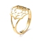 Ion Plating(IP) 304 Stainless Steel Spider Web Adjustable Rings for Women, Golden, US Size 6 1/4(16.7mm)