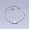 Tarnish Resistant 201 Stainless Steel Link Bracelets, with Lobster Claw Clasps, Infinity, Stainless Steel Color, 6-3/4 inch~6-7/8 inch(17.2~17.3cm)